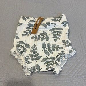 Leaf Print Baby Bloomers | Spearmint Love  | 12-18 months